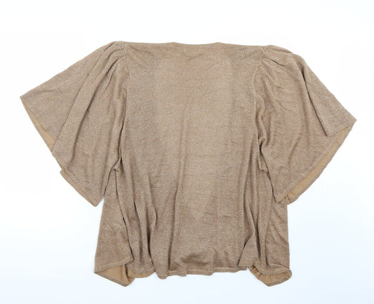 Monsoon Womens Brown Cardigan Jumper Size L