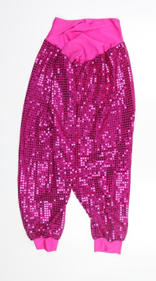 Danse Dezines Girls Pink Harem Trousers