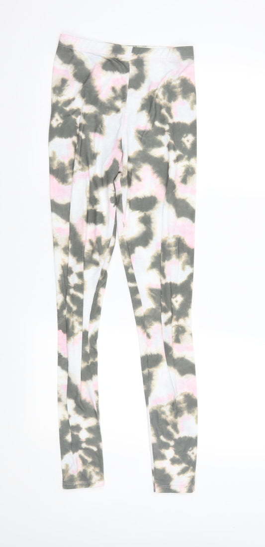 ASOS Womens Brown Camouflage Jersey Carrot Leggings Size 6 L30 in