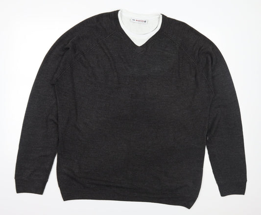 Burton Mens Grey Knit Pullover Jumper Size 2XL