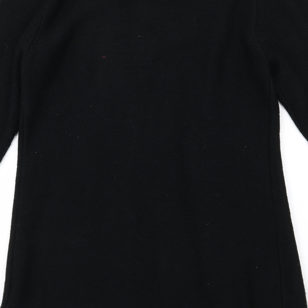 Brand and care label for Bonprix women’s black knit cardigan jumper, size S