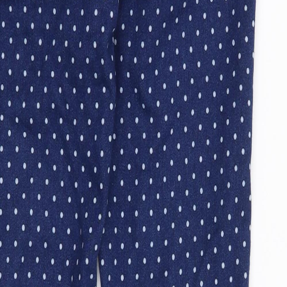 Brand and care label for Denim CO girls’ blue polka dot skinny jeans, size 10-11, years