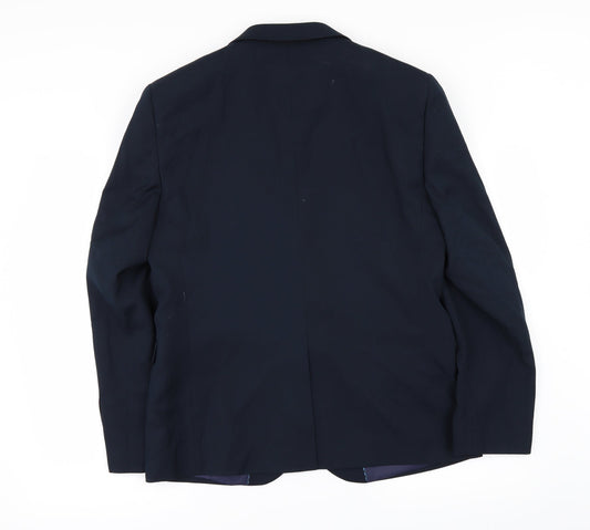 ONESIXFIVE Mens Blue Jacket Suit Size 40