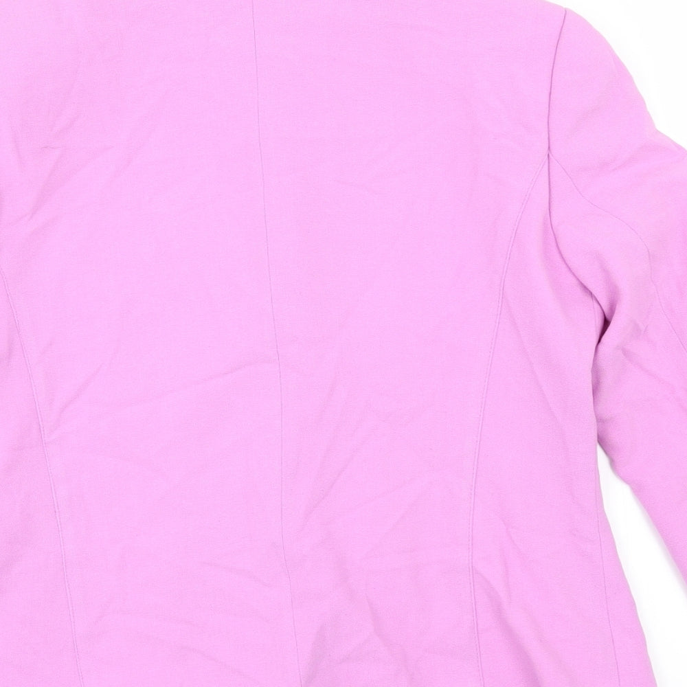 Brand and care label for Anna Rose women’s pink jacket, size UK 12