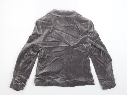Algonda Womens Silver Jacket Blazer Size 10