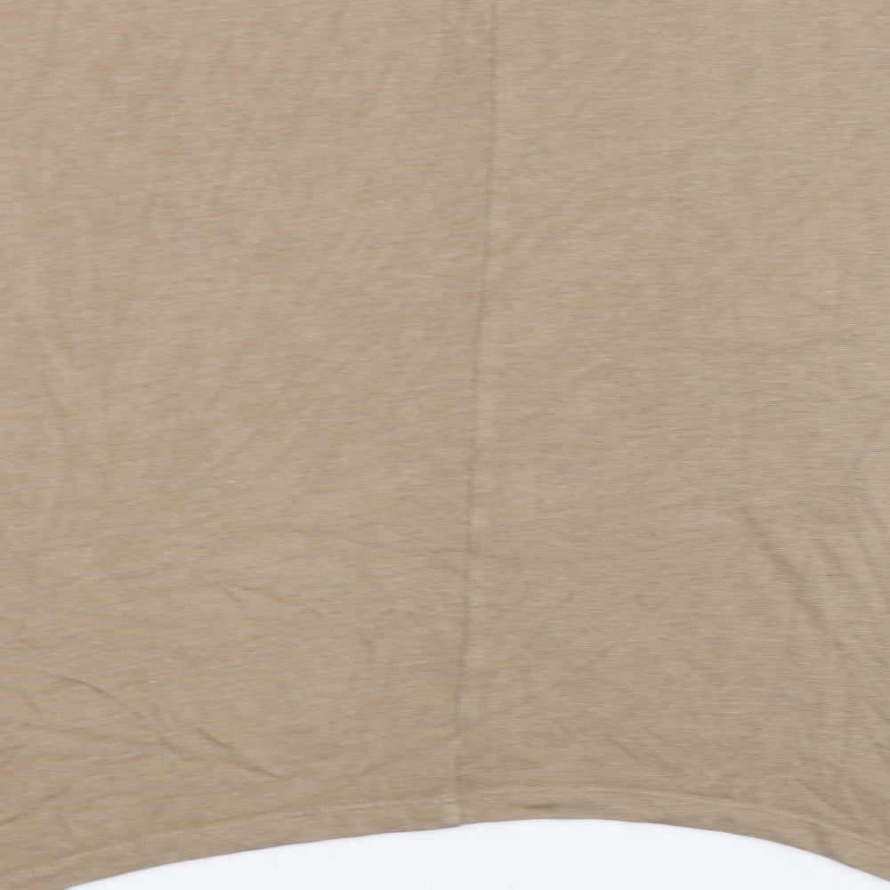 Brand and care label for River Island women’s beige knit jumper, size UK 8, - oversized