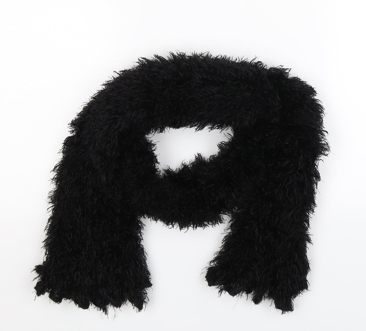 Additional front view of Preworn girls’ black knit scarf scarves & wraps one size