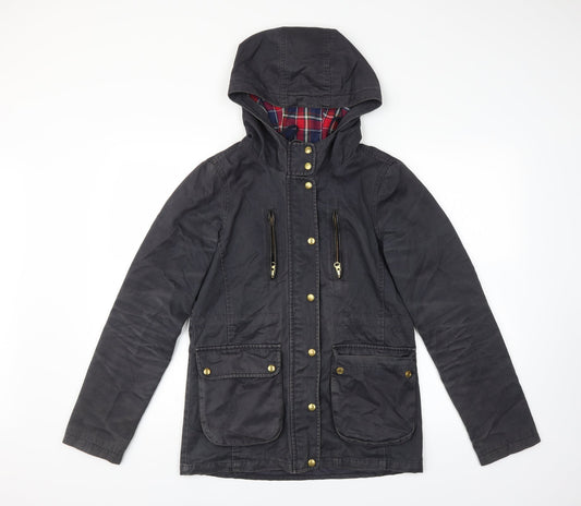 Additional front view of Topshop women’s blue denim jacket, size UK 8