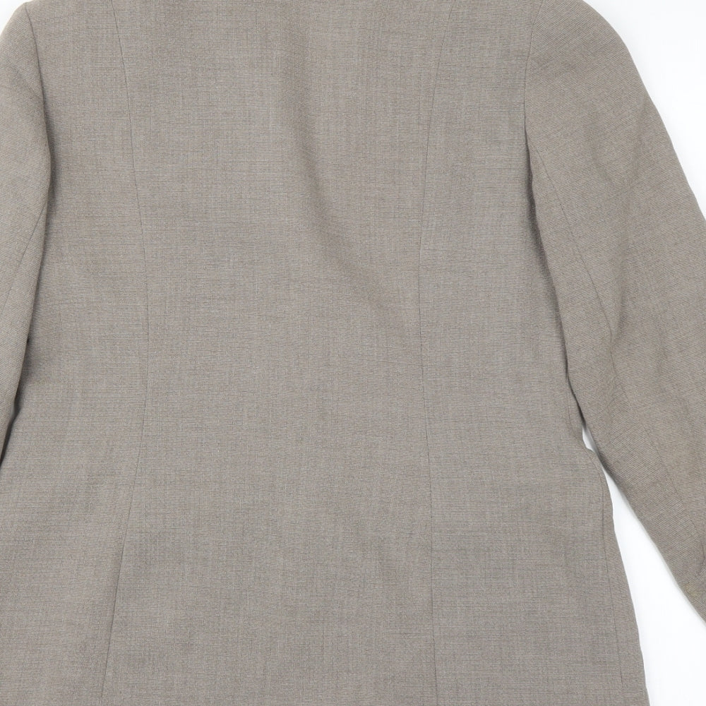 Brand and care label for Wallis women’s brown jacket, size UK 10