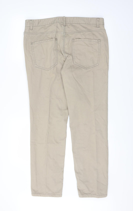 NEXT Womens Brown Straight Jeans Size 34 L30 in - Belt hoops