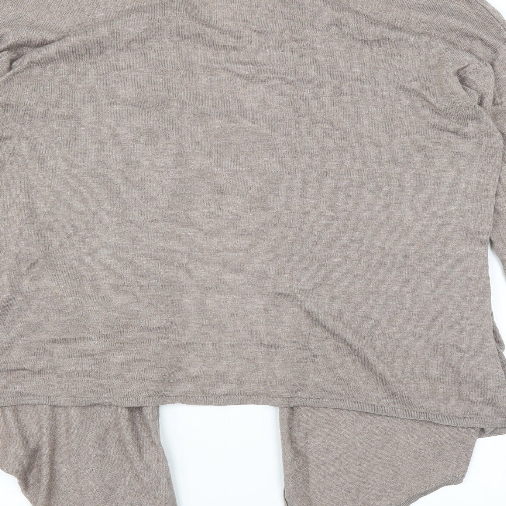 H&M Womens Brown Knit Cardigan Jumper Size M