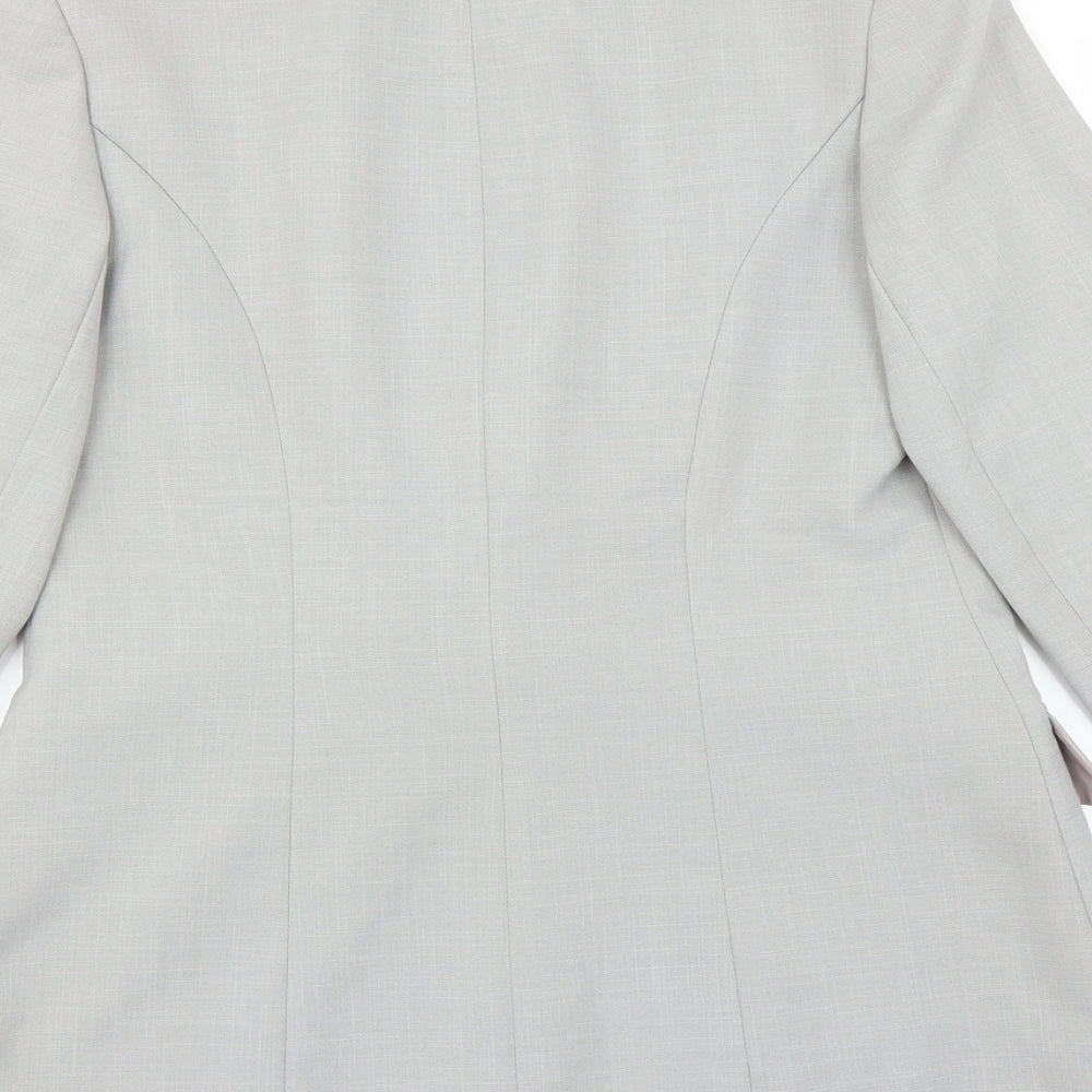 Brand and care label for Wallis women’s grey jacket, size UK 10