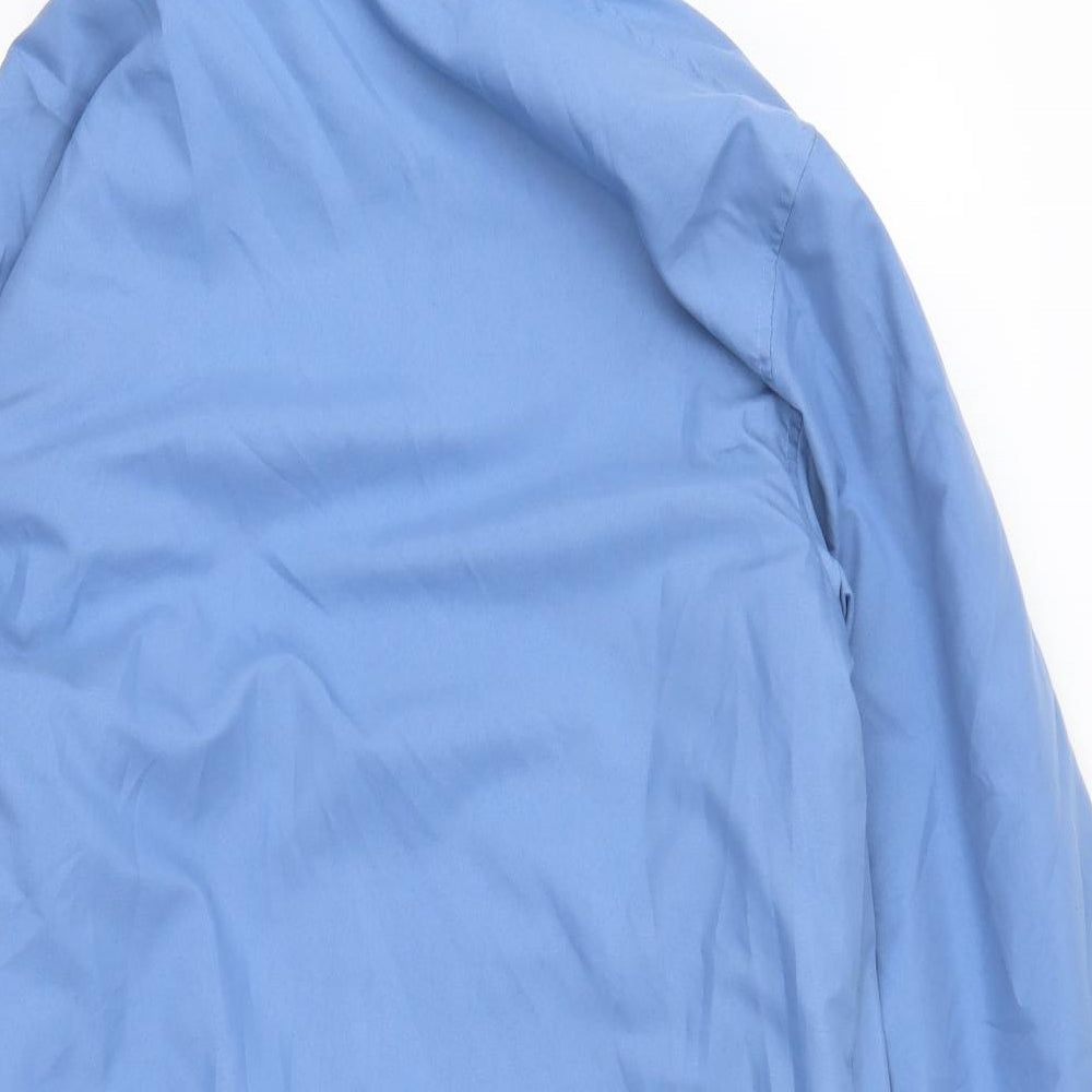 Brand and care label for newville women’s blue jacket, size UK 46