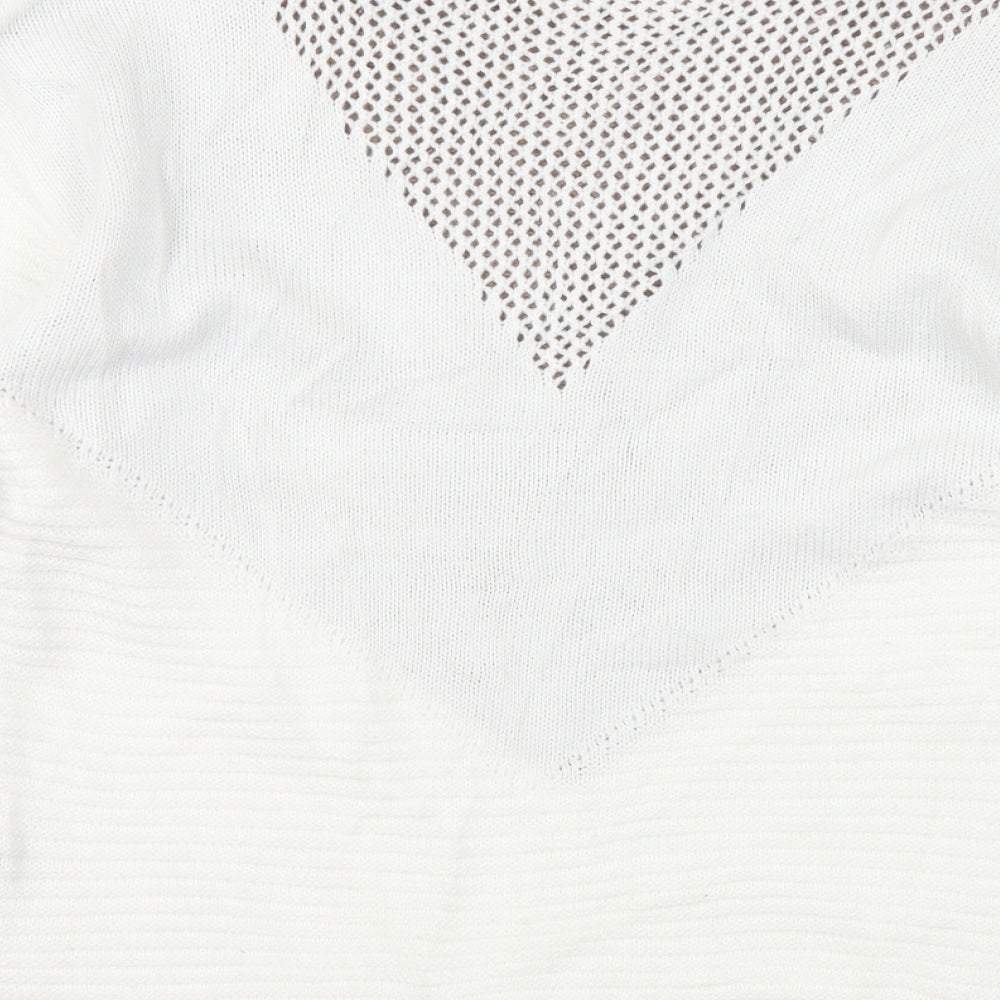 Brand and care label for Preworn women’s brown jumper, size S