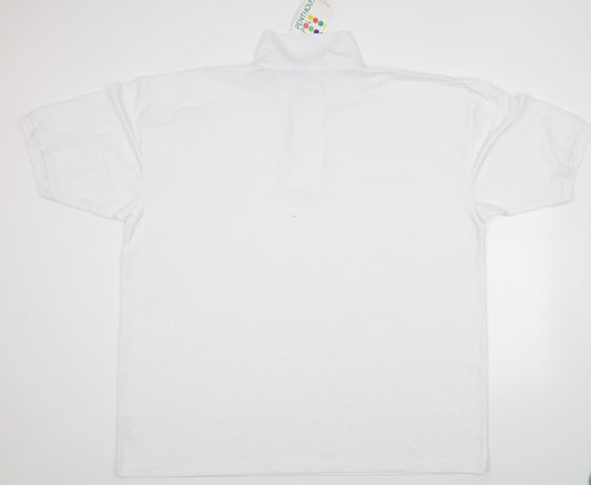 Blue Max Mens White Polo Size 2XL