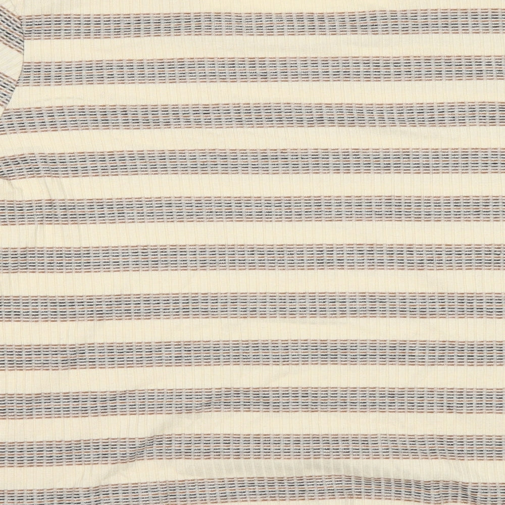 Papaya Womens Beige Striped Pullover Jumper Size 18