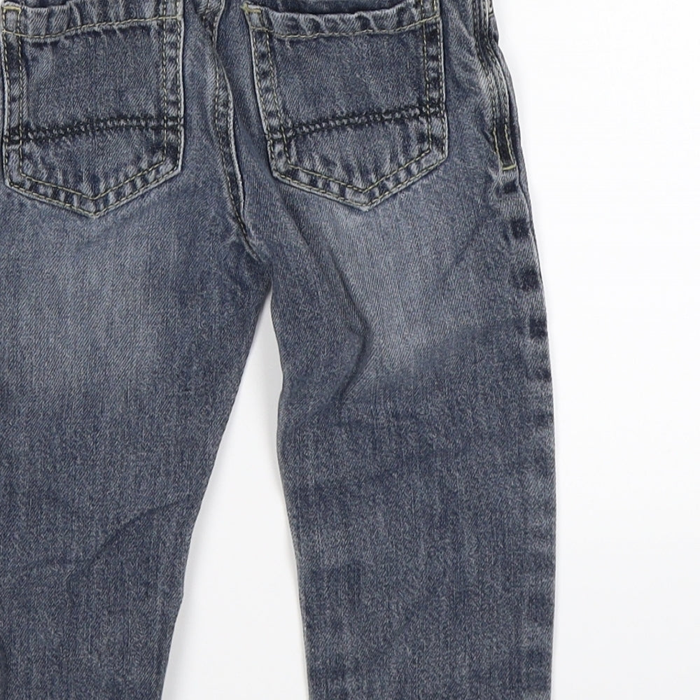 Brand and care label for denim co boys’ grey denim capri jeans, size 18-24, months