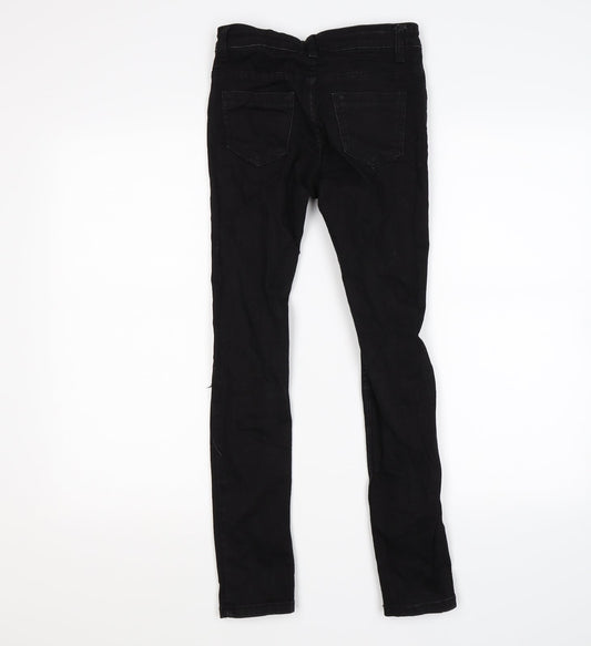 A2Z 4 kids Girls Black Denim Skinny Jeans Size 11-12 Years - distressed
