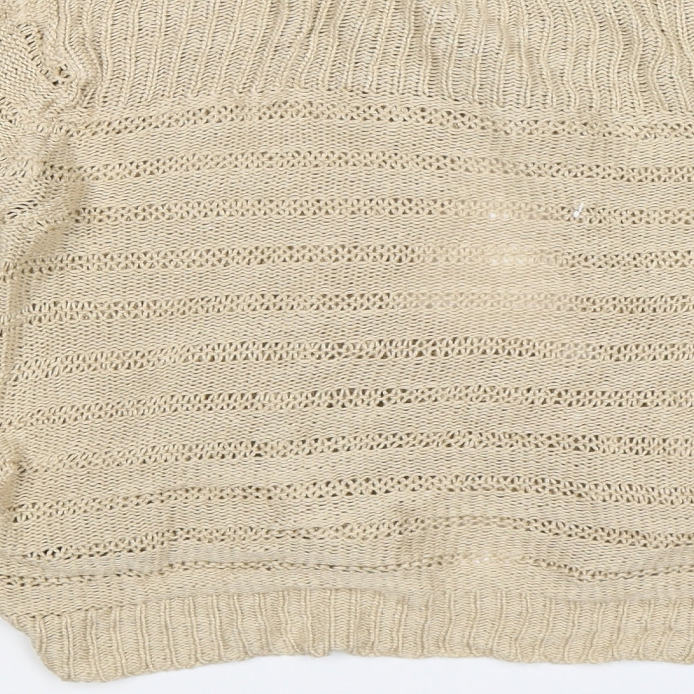 BHS Womens Beige Knit Cardigan Jumper Size 12