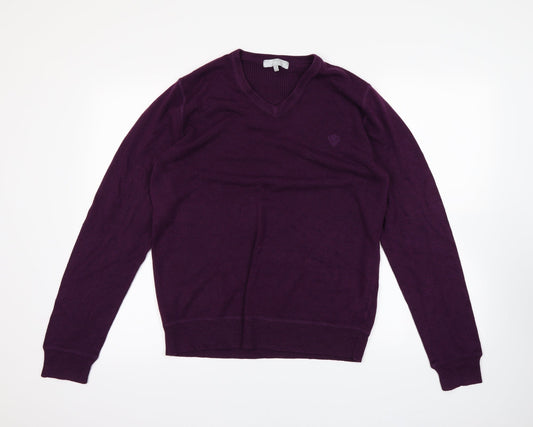Redhering Mens Purple Pullover Jumper Size L