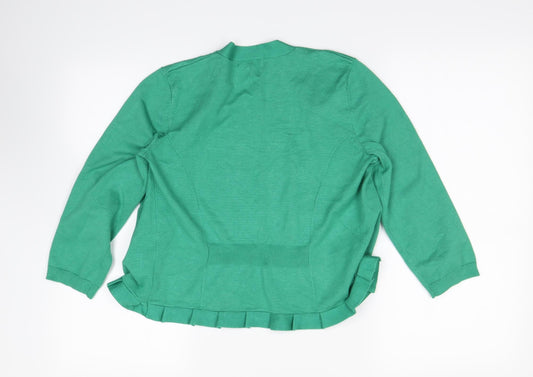 Verve Ami Womens Green Cardigan Jumper Size S