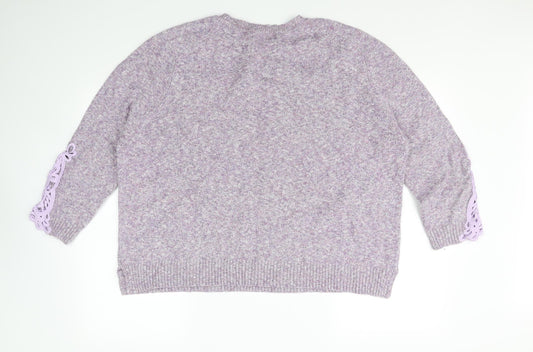 Together Womens Purple Pullover Jumper Size XL