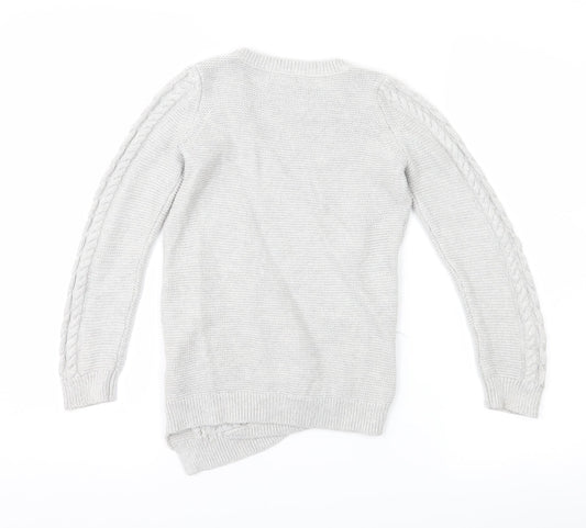 Tommy Bahama Girls Grey Pullover Jumper Size 7-8 Years
