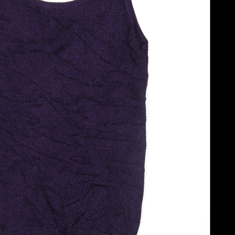 H&M Womens Purple Knit Pullover Jumper Size M