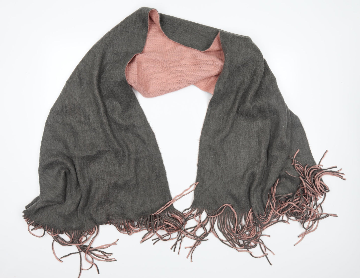 Preworn Womens Grey Knit Shawl/Wrap