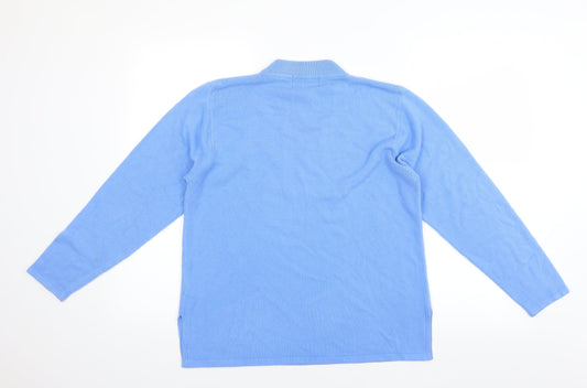 Klassique Womens Blue Pullover Jumper Size M