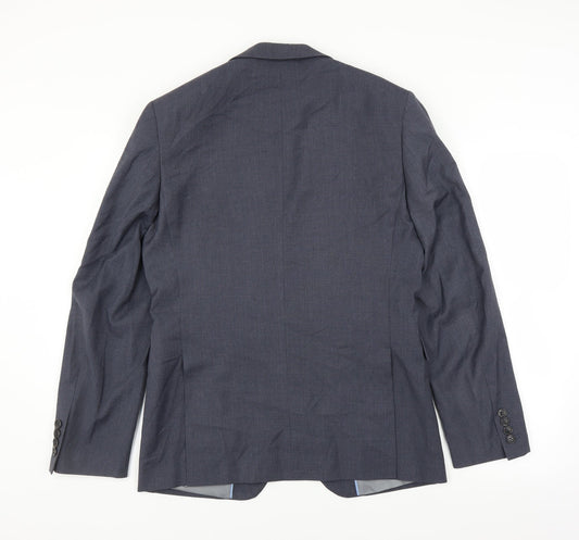 Cedar Wood State Mens Blue Jacket Suit Jacket Size 38
