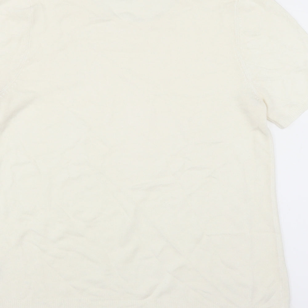 Brand and care label for BHS women’s white jumper, size UK 12