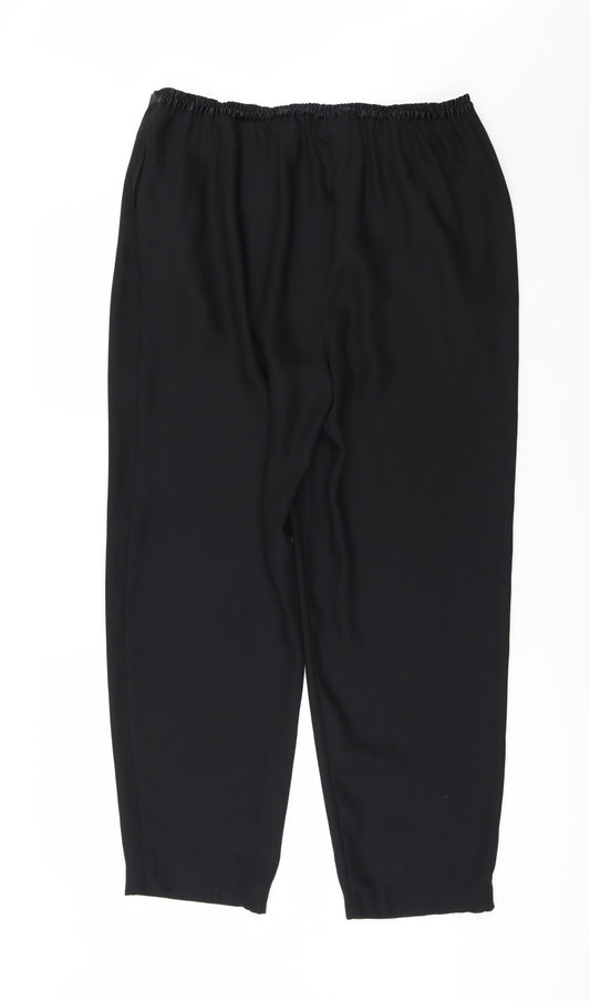 Debenhams Womens Black Trousers Size 16 L28 in