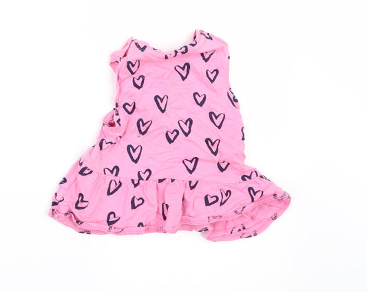Mothercare Girls Pink Geometric A-Line Size 9-12 Months