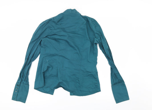 MNG Womens Green Basic Button-Up Size M
