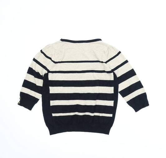 BHS Womens Beige Striped Pullover Jumper Size 12