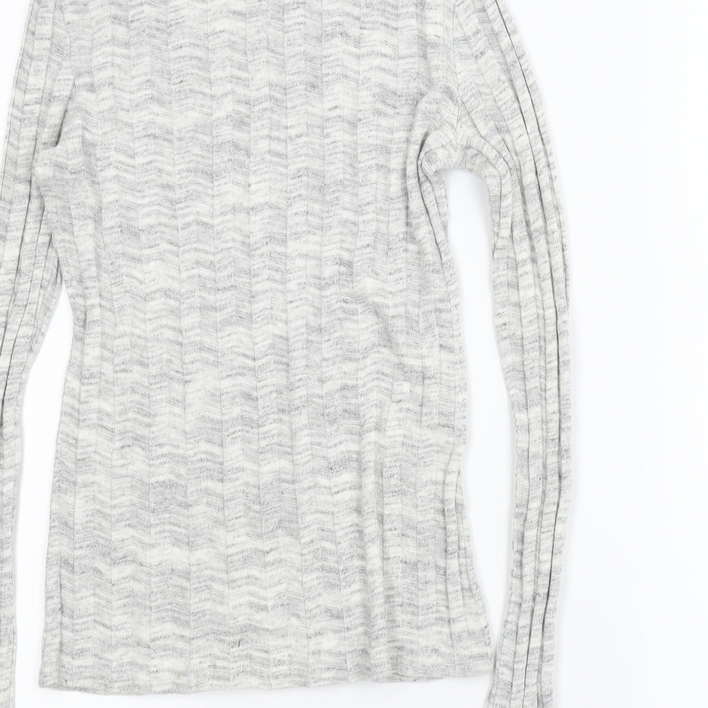 Brand and care label for Mango women’s ivory jumper, size S