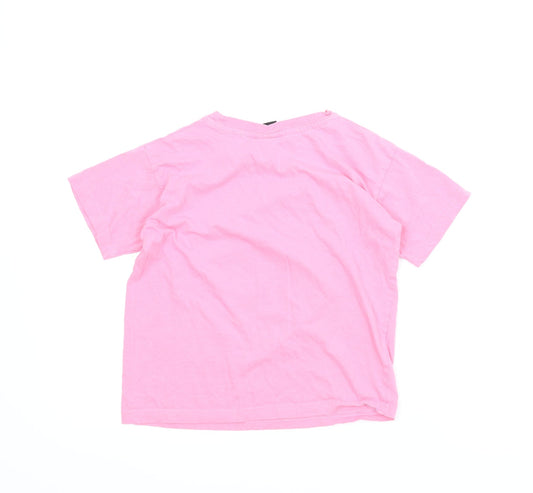 Fox Originals Girls Pink Basic T-Shirt Size 8-9 Years - Unicorn