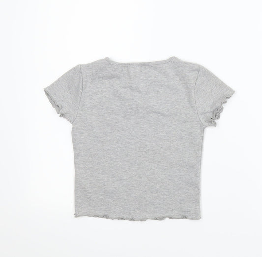 Denim Co Girls Grey Basic T-Shirt Size 9-10 Years