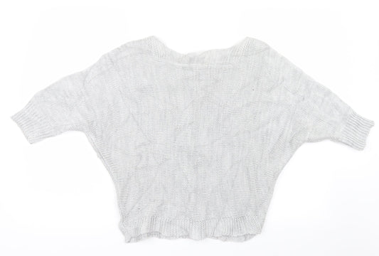 Amanti Womens Grey Knit Pullover Jumper Size S