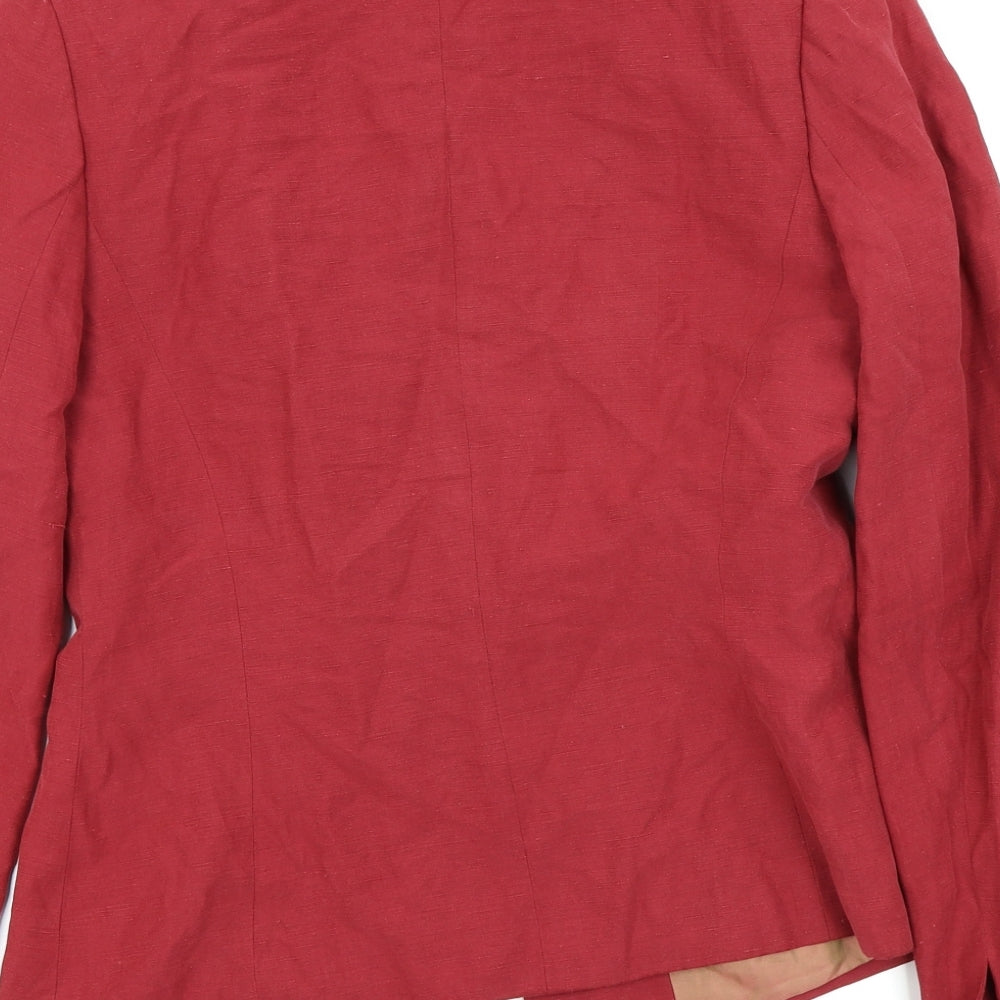 Platinum Womens Red Jacket Blazer Size 10