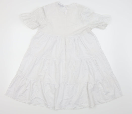 Missguided Womens White Fit & Flare Size 10