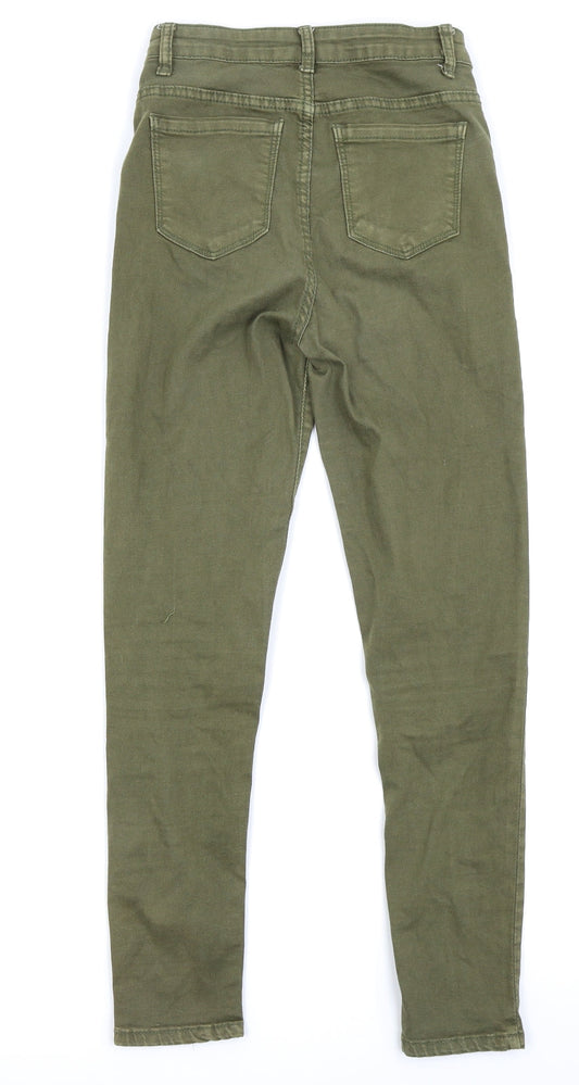MOMOKROM Womens Green Skinny Jeans Size 6 L24 in
