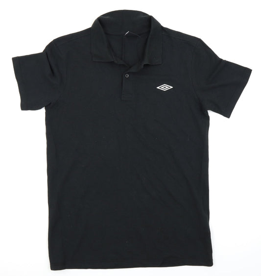 Umbro Mens Black    Polo Size M