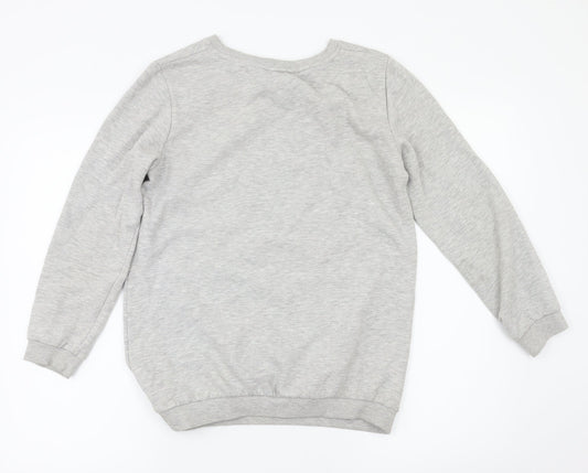 H&M Girls Grey Pullover Sweatshirt Size 13-14 Years