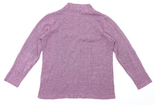Pure & Natural Womens Purple Pullover Jumper Size M