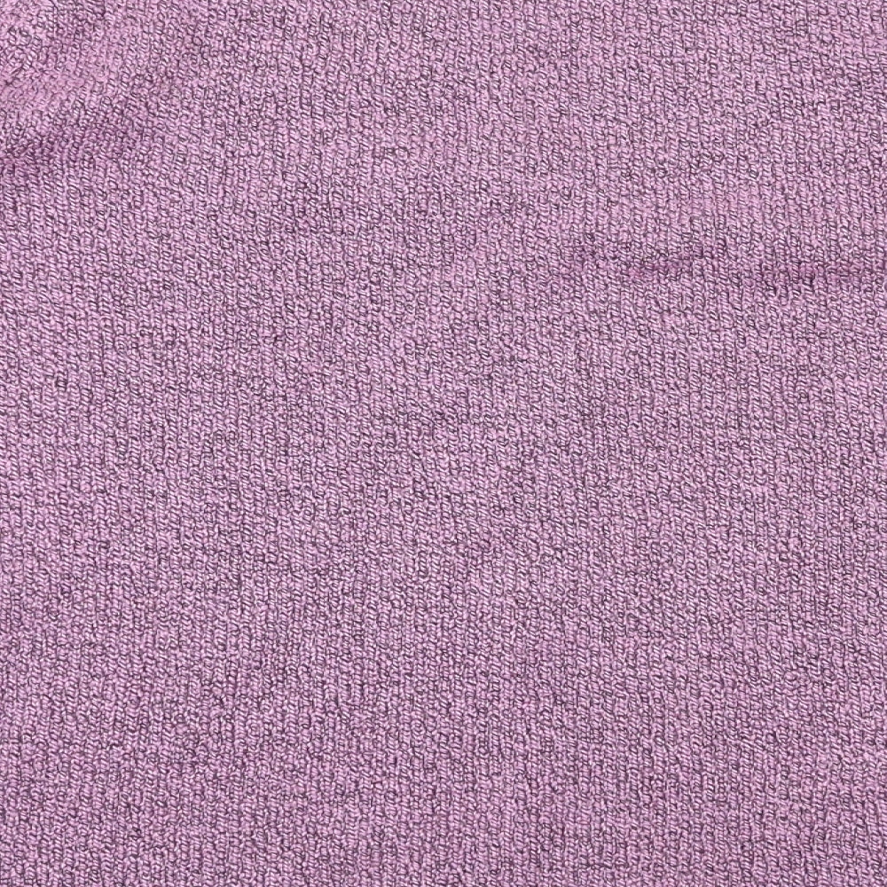Brand and care label for Pure & Natural women’s purple jumper, size M