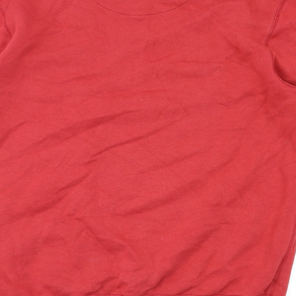 Easy Womens Red Animal Print Jumper Size S