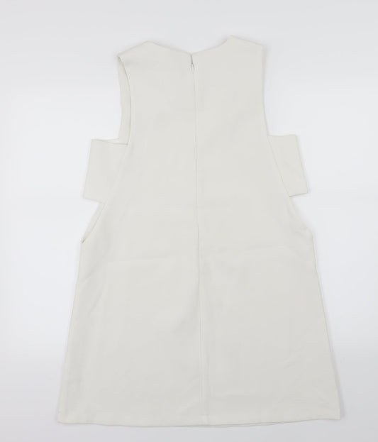 Boohoo Womens White Skater Dress Size 10