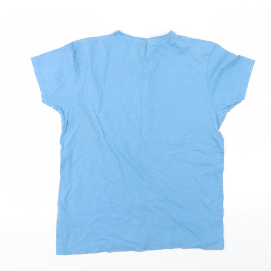 Zara Mens Blue Jersey T-Shirt Size M